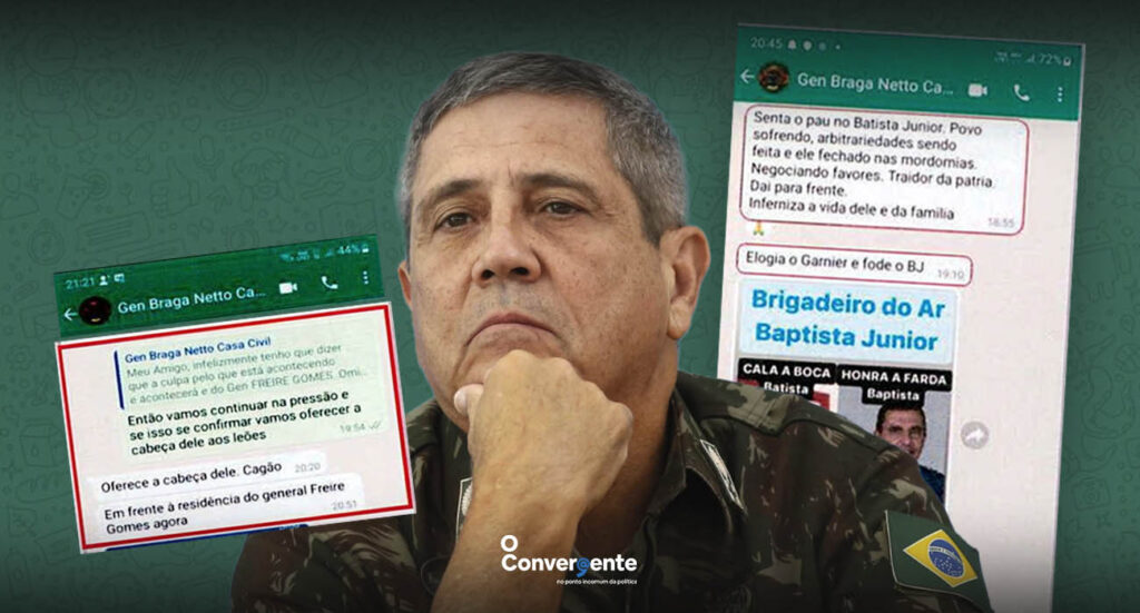 Zap de Braga Netto Ex ministro atacava chefes do Exército e FAB memes