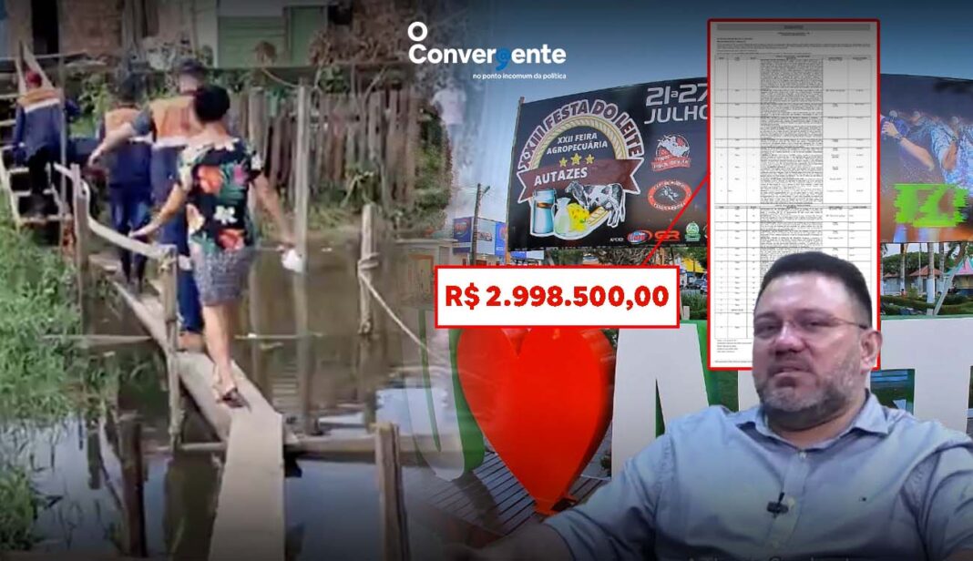 Mesmo em alerta de cheia, Andreson Cavalcante vai gastar mais de R$ 2,9 milhões com estrutura para realização de shows em Autazes