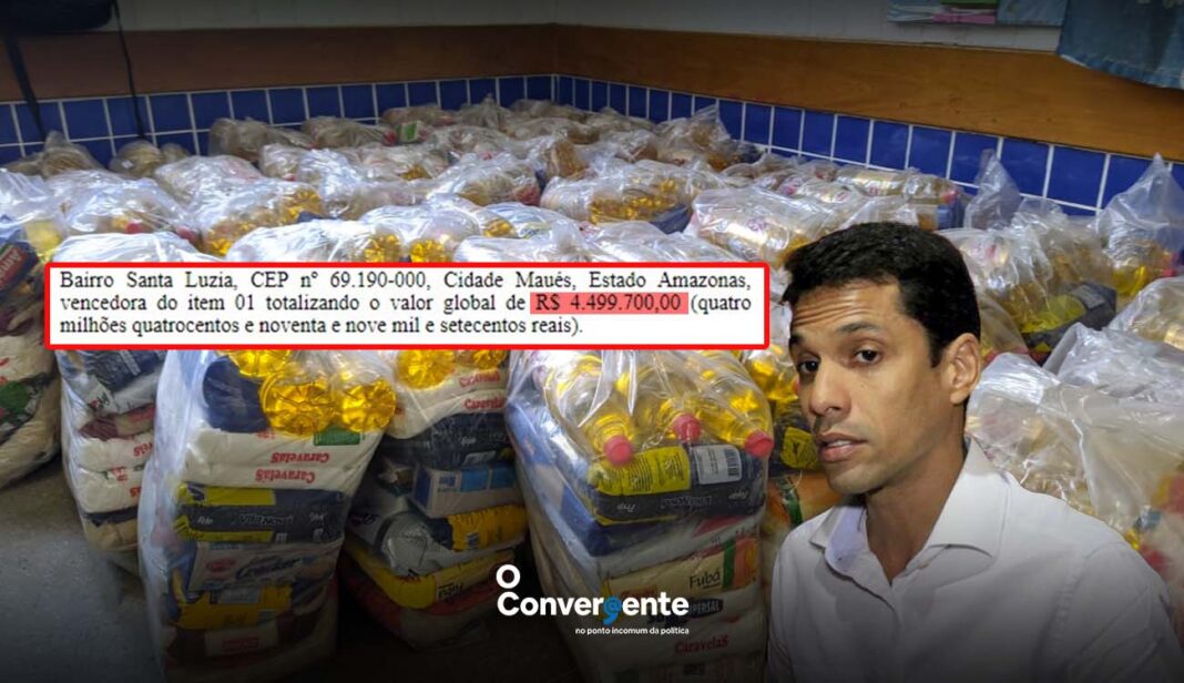 Em Maués, em mais um contrato exorbitante, Júnior Leite vai gastar mais de R$ 4,4 milhões na compra de cestas básicas