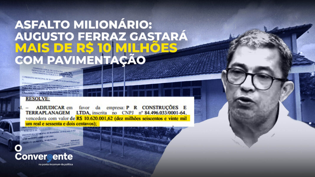 Asfalto milionário: Augusto Ferraz gastará mais de 10 milhões em pavimentação