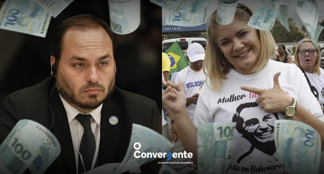 Carlos e ex-mulher de Bolsonaro