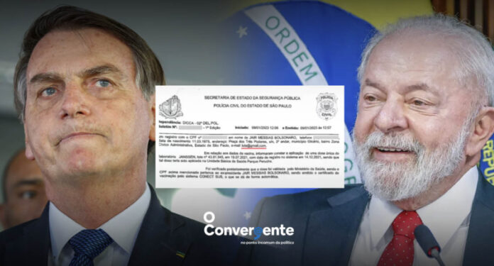 capa lula e bolsy uposto registro falso de vacinação de Bolsonaro em SP possui e-mail com o nome de Lula