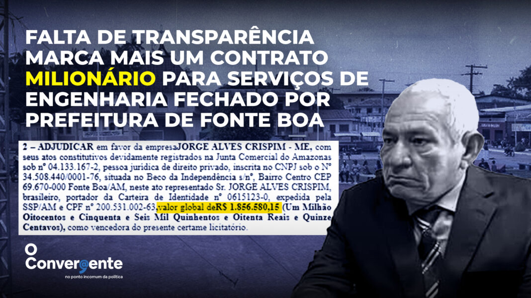 Falta de transparência marca mais um contrato milionário para serviços de engenharia fechado por prefeitura de Fonte Boa