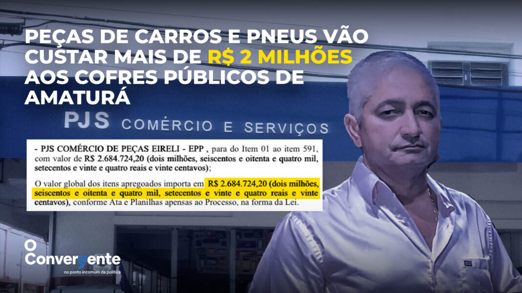 Peças de carros e pneus vão custar mais de R$ 2 milhões aos cofres públicos de Amaturá