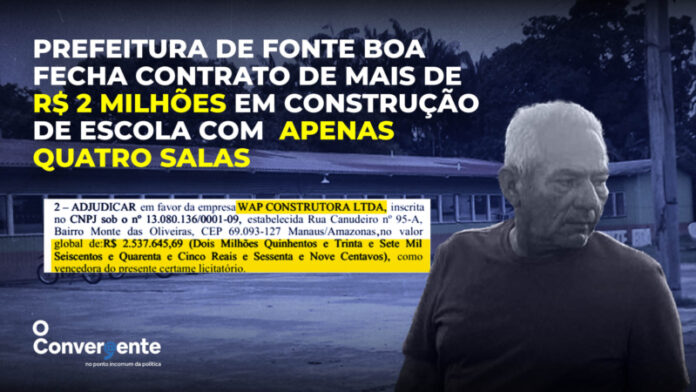fonte boa Fonte Boa: Prefeitura fecha contrato de mais de R$ 2 milhões em construção de escola com apenas quatro salas