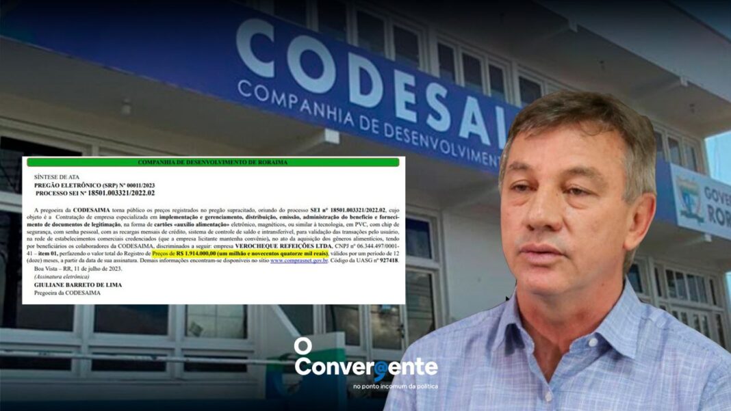 Cartões auxílio alimentação aos servidores da Codesaima custam quase R$ 2 milhões aos cofres públicos de Roraima