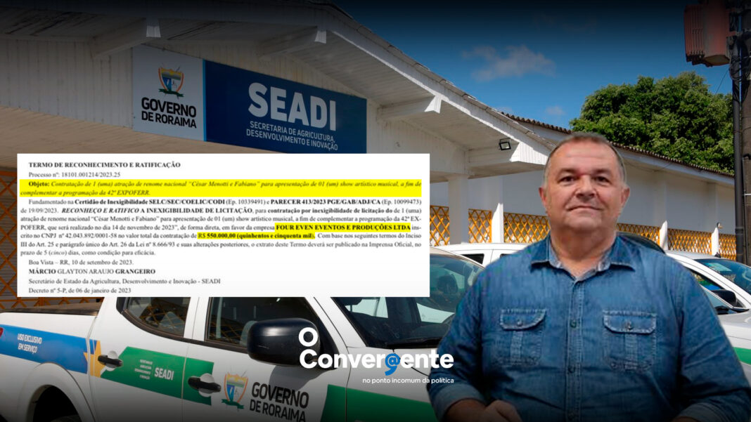 Em meio à crise financeira, governo de Roraima contrata show de César Menotti e Fabiano por mais de R$ 500 mil