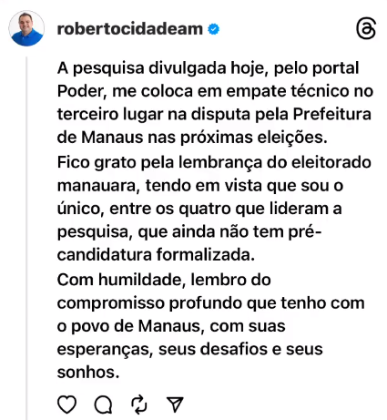 Roberto Cidade, União Brasil, Municipal, Posse,