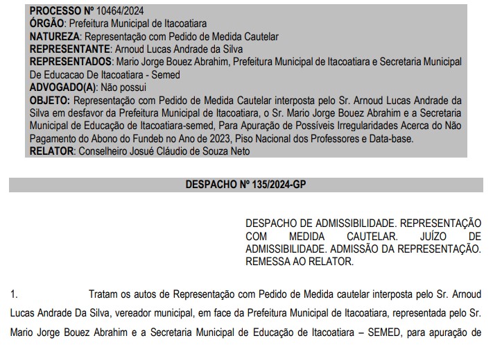 Mário Abrahim, Construção, Contrato, Itacoatiara,