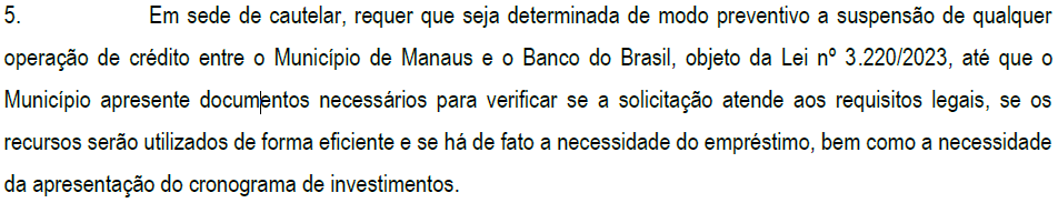 Prefeitura de Manaus, TCE-AM, Empréstimo, Denúncia, Rodrigo Guedes,