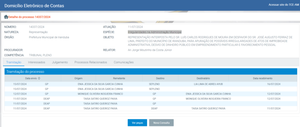 Augusto Ferraz, TCE-AM, Improbidade, Iranduba,