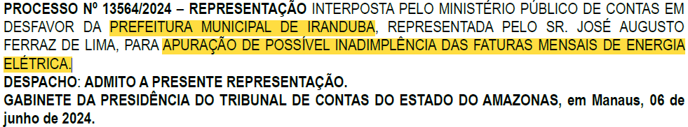 Augusto Ferraz, TCE-AM, Improbidade, Iranduba,