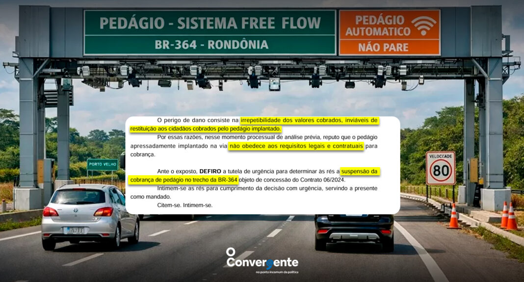 Justiça - suspensão - pedágio - Rondônia