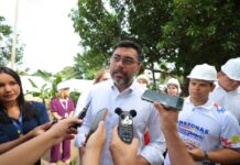 Wilson Lima acompanha andamento de obras de centro especializado para crianças com autismo em Manaus