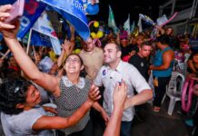 Durante agenda de campanha, Roberto Cidade e Serafim Corrêa visitam bairros de Manaus